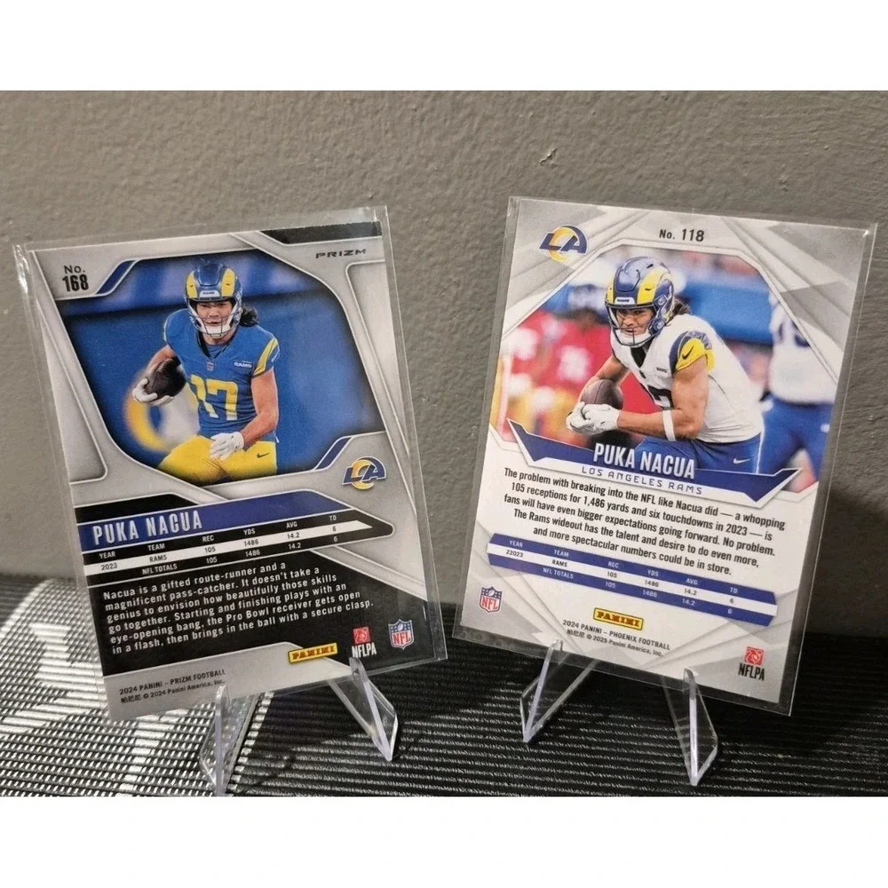 2024 Panini Prizm Puka Nacua #168 Green Prizm & 2024 Phoenix International #118